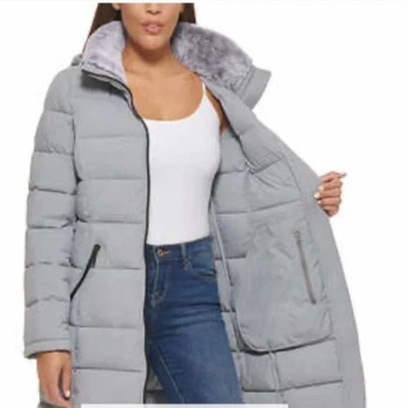 GRAY NWT Andrew Marc Ladies’ Long Stretch Parka‎ - Picture 8 of 14